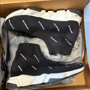 Balenciaga Monochrome Knit Sneakers